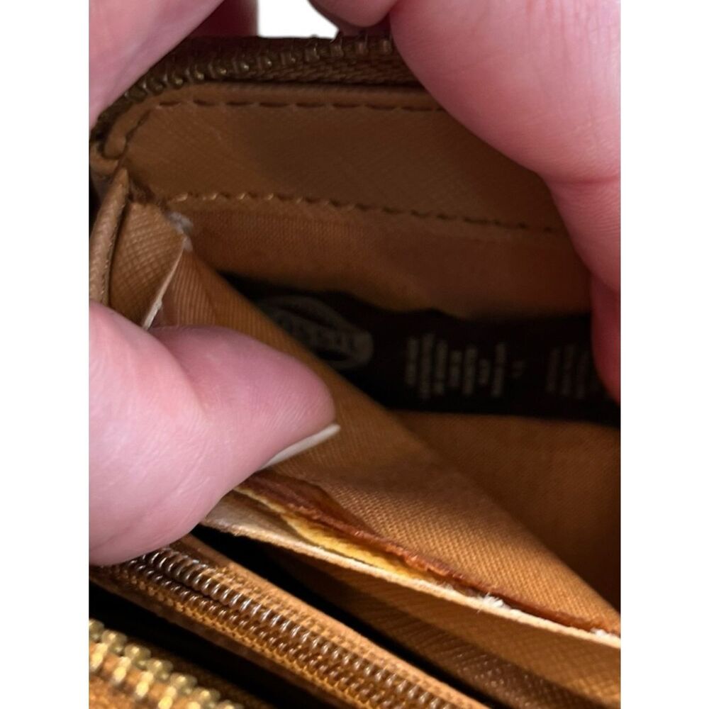 Fossil Women Brown Leather Clutch Wallet Trifold Vintage Zip Around Card Holder - Picture 10 of 11